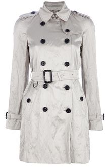 Burberry Double Breasted Trench Coat - Lyst