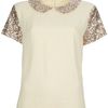 By Malene Birger Sequin Blouse in Beige (cream) - Lyst