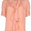 By Malene Birger Neck Tie Blouse in Pink - Lyst