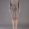 Carven Front Tie Dress in Brown (tan) - Lyst