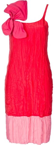 Coast + Weber + Ahaus Bow Embellished Dress in Red (orange) - Lyst