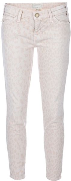 Current/Elliott Leopard Print Jean - Lyst