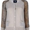 D&g Light Knit Cardigan with Leopard Print in Animal (leopard) - Lyst