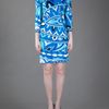Emilio Pucci Abstract Print Dress in Blue - Lyst