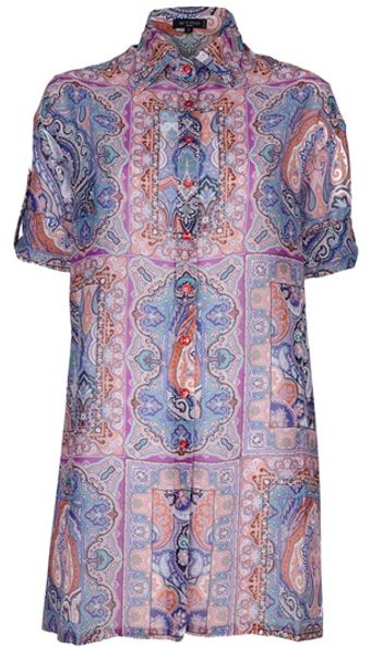  Paisley Shirt Dress 
