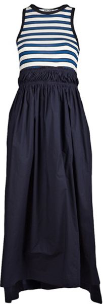 Hache Stripe Top Dress in Blue (navy) - Lyst