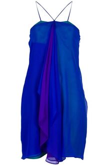 Halston Heritage Tricolour Dress - Lyst