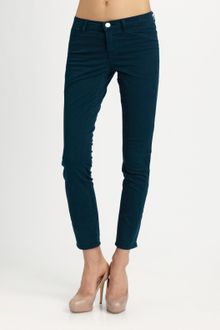 J Brand Midrise Skinny Twill Pants - Lyst
