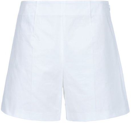 Jil Sander High Waisted Short in White - Lyst