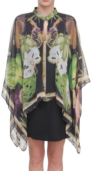 Jo No Fui Pencil Dress with Chiffon Poncho - Lyst