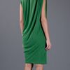Lanvin Drape Dress in Green - Lyst