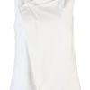Lela Rose Folded Asymmetrical Blouse in White - Lyst