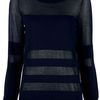 Marc By Marc Jacobs Sheer Panel Jumper in Blue (navy) - Lyst
