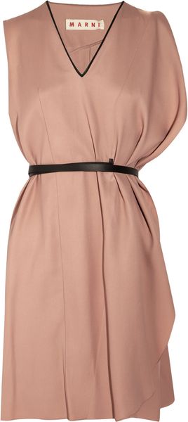 Marni Belted Sateen Dress - Lyst