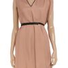 Marni Belted Sateen Dress in Pink (rose) - Lyst