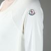 Moncler Round Neck Cardigan in White - Lyst