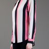 Msgm Long Sleeve Blouse in Pink - Lyst