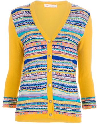 Mw Matthew Williamson Jacquard Knit Cardigan - Lyst