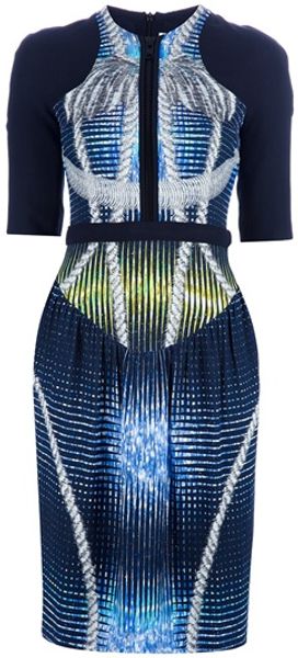 Peter Pilotto Sail Dress in Blue (multi) - Lyst