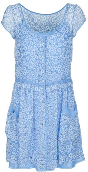 Philosophy Di Alberta Ferretti Silk Dress in Blue - Lyst
