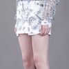 Pierre Balmain Printed Denim Skirt in White (denim) - Lyst