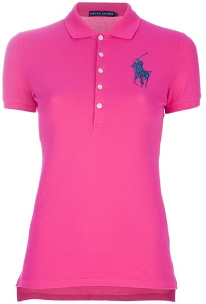 Ralph Lauren Blue Label Classic Polo in Pink - Lyst