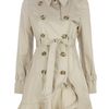 Red Valentino Ruffled Trench Coat in Beige - Lyst