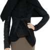Rick Owens Woolblend Felt and Leather Jacket in Black - Lyst