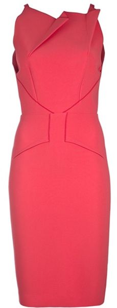Roland Mouret Sleeveless Fold Detail Dress - Lyst