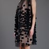 Stella Mccartney Dotted Gauze Dress in Black - Lyst