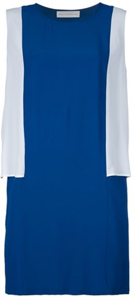 Stella Mccartney Diane Two Tone Dress in Blue - Lyst
