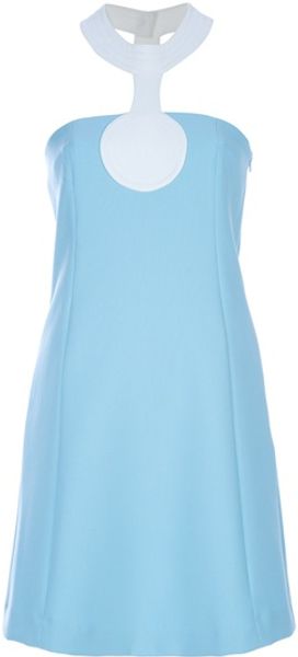Tara Jarmon Ring Neck Dress in Blue - Lyst