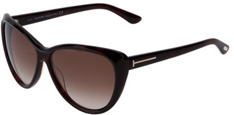 Tom Ford Round Frame Sunglasses in Brown - Lyst