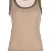 Tory Burch Vest Top in Beige - Lyst