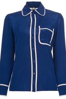 Tucker Combo Blouse - Lyst