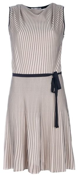 Valentino Striped Dress - Lyst