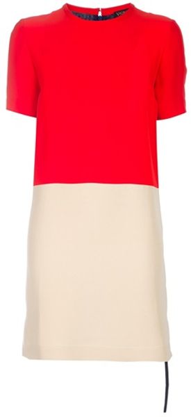 Vionnet Colour Block Dress in Multicolor - Lyst