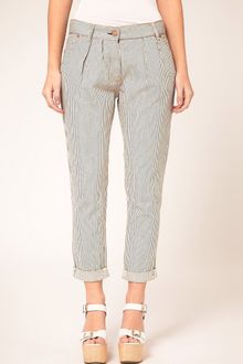 Washborn Washborn Fine Striped Trousers - Lyst