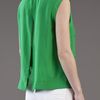 Yigal Azrouel Sleeveless Color Block Top in Green - Lyst