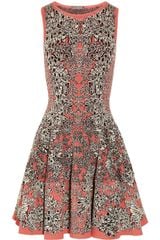 Alexander McQueen Flared Barnacle Intarsia Dress