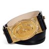 Balmain Black Leather Belt with Gold Buckle in Gold (black) - Lyst