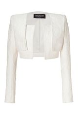Balmain  Cropped Cotton Blend Jacket