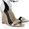 Bottega Veneta Karung and Metallic Leather Sandals in Brown - Lyst