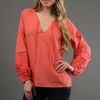 Dallin Chase Cezanne Full Sleeve Top in Melon 45 Off in Red - Lyst