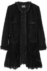 D&G Chain and Chiffontrimmed Lace Jacket