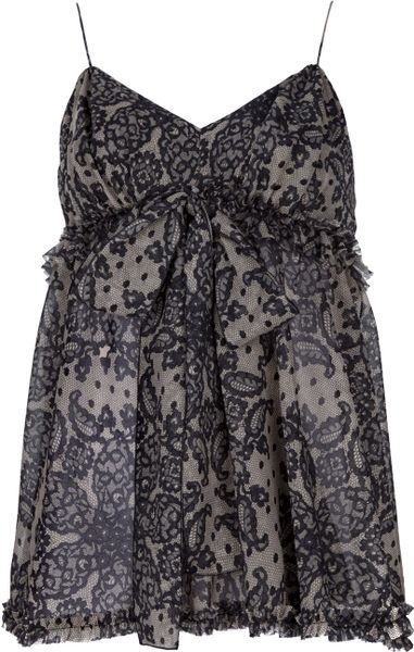 Dolce & Gabbana Babydoll Top in Black - Lyst