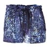 Edun Indigo Glass Print Pleated Silk Shorts in Blue (indigo) - Lyst