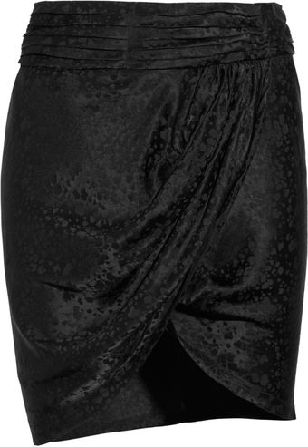  Tachi Silk Satin Wrap Skirt 
