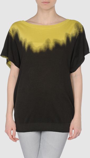 John Galliano Short Sleeve Sweaters in Yellow (green) - Lyst