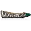 Jimmy Choo Whirl Watersnake and Patentleather Ballet Flats in Animal (taupe) - Lyst